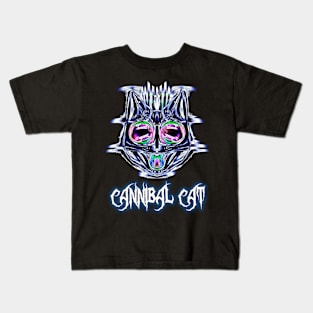 Psychedelic Cannibal Cat Kids T-Shirt